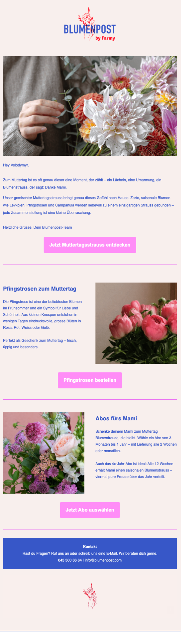 Blumenpost Newsletter
