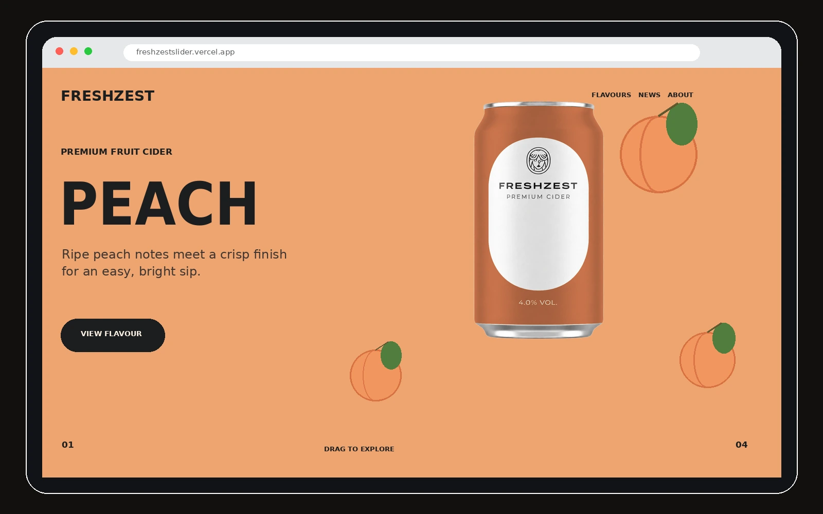 Freshzest Premium Cider Slider