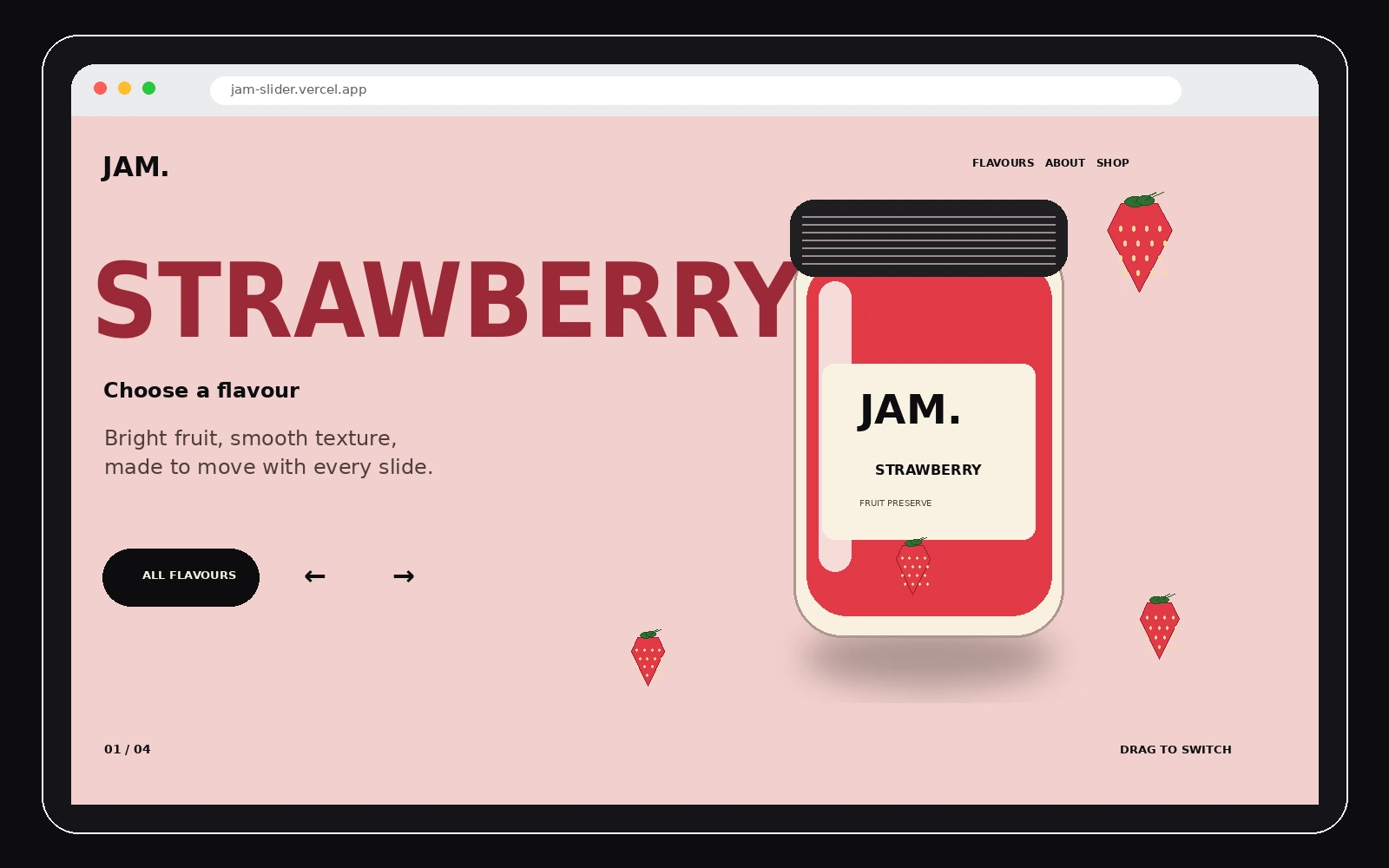 JAM. Fruit Product Slider